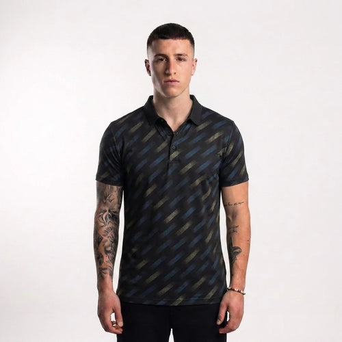 The Shoreditch Brushstroke Polo in green — streetwear-edge polo from Ellsworth London