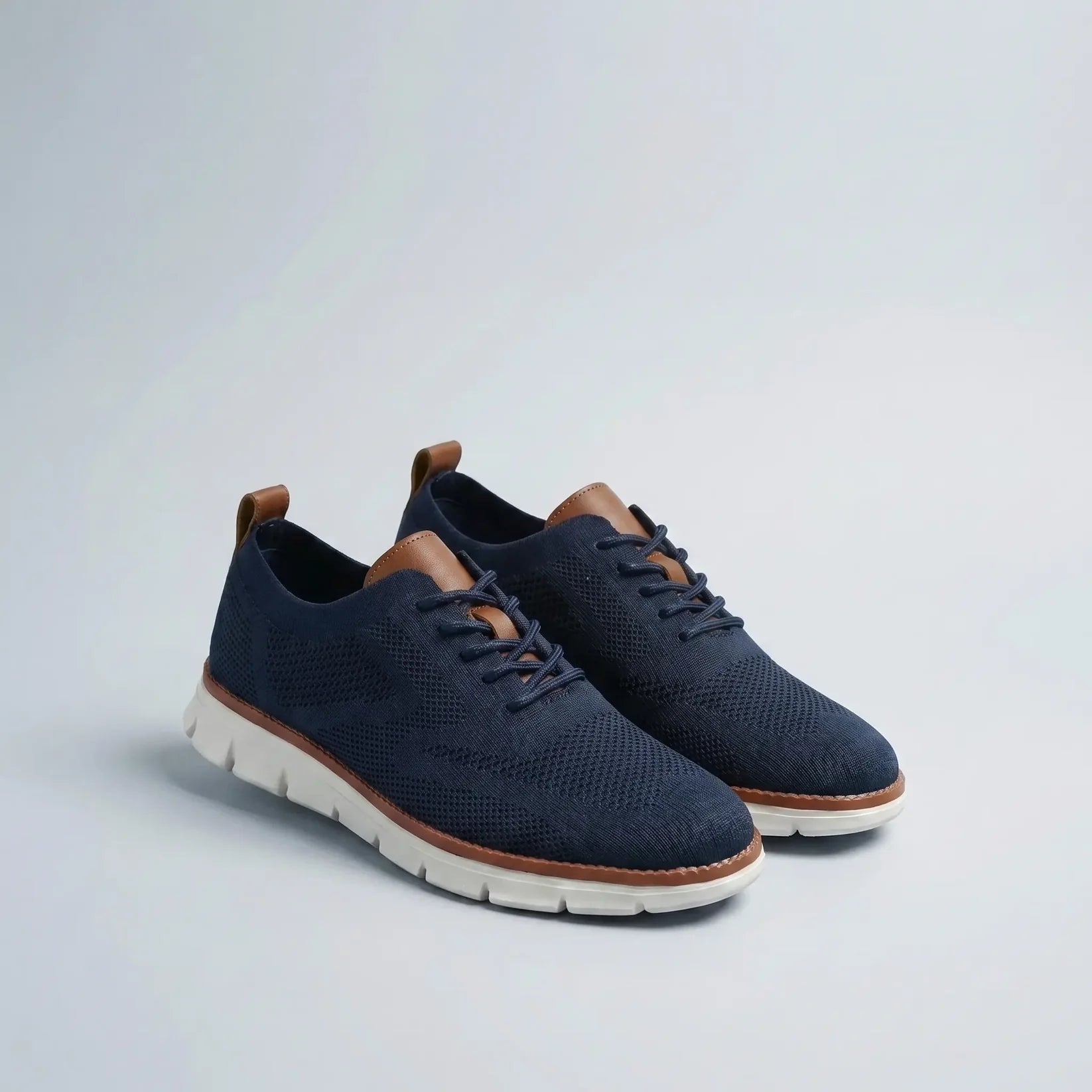 The Mayfair Knit Oxford Sneakers in black — versatile smart-casual sneakers for men