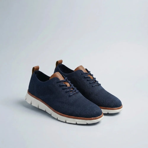 The Mayfair Knit Oxford Sneakers in black — versatile smart-casual sneakers for men