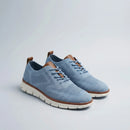 The Mayfair Knit Oxford Sneakers — close-up detail of knit upper texture and stitching