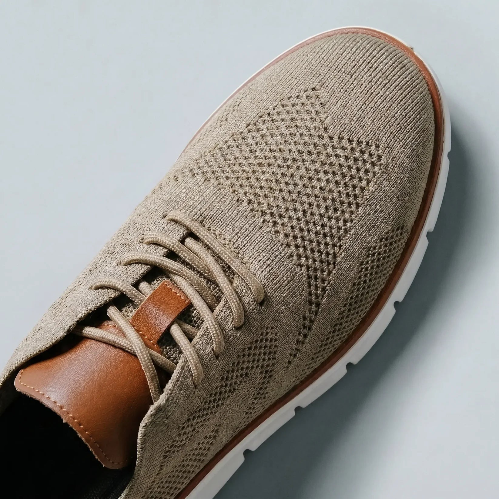 The Mayfair Knit Oxford Sneakers in navy — cushioned flexible sneakers for office and weekend wear