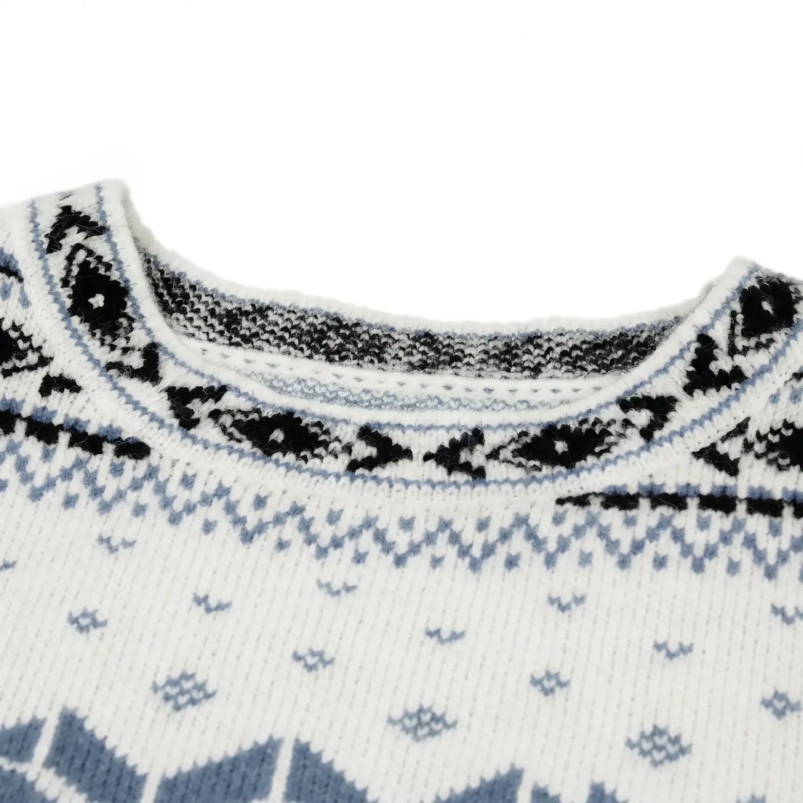 The Cotswold Snowflake Knit — relaxed oversized cotton-blend crew neck pullover for women
