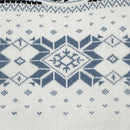The Cotswold Snowflake Knit — close-up of the Fair Isle jacquard snowflake pattern