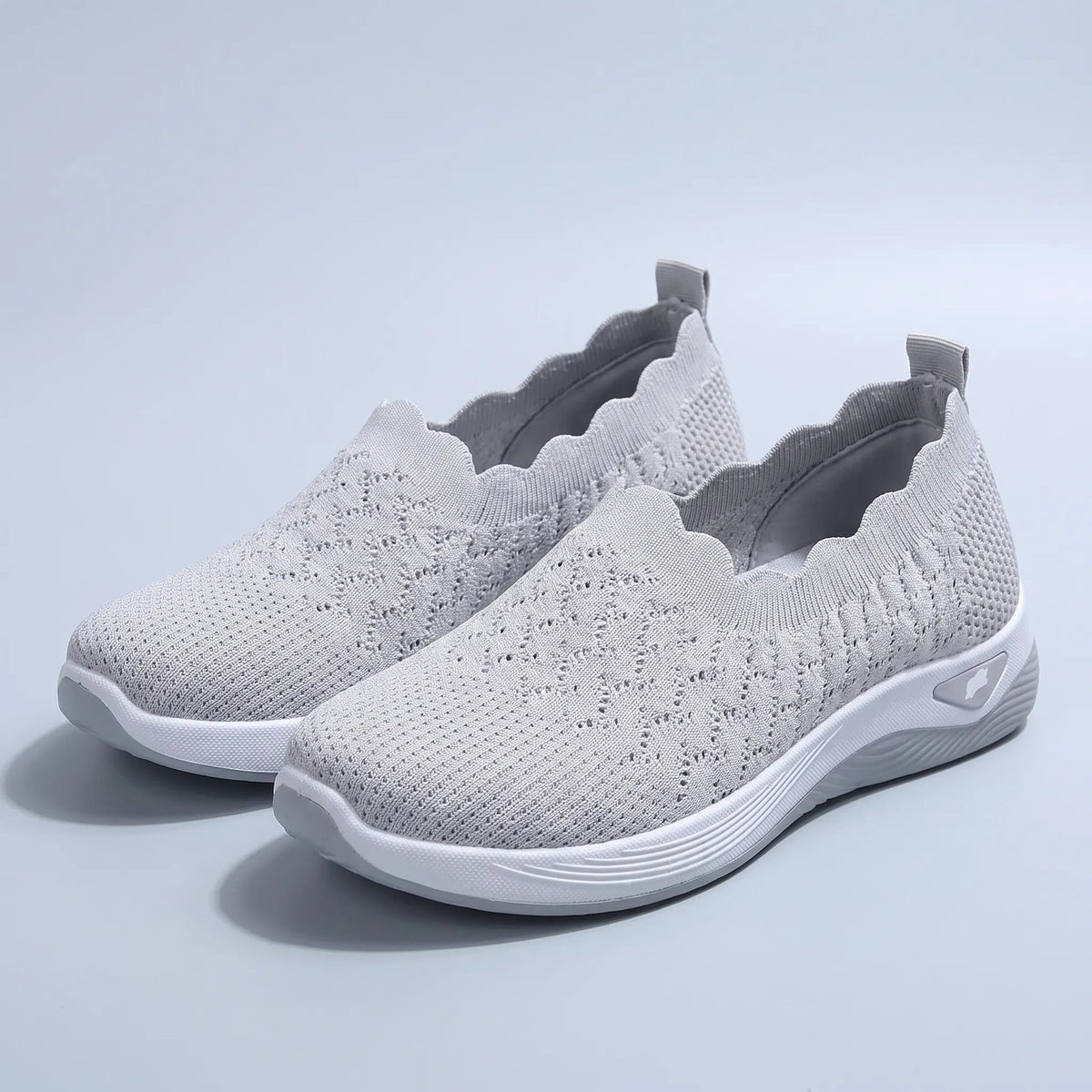 The Battersea Scalloped Knit Sneaker